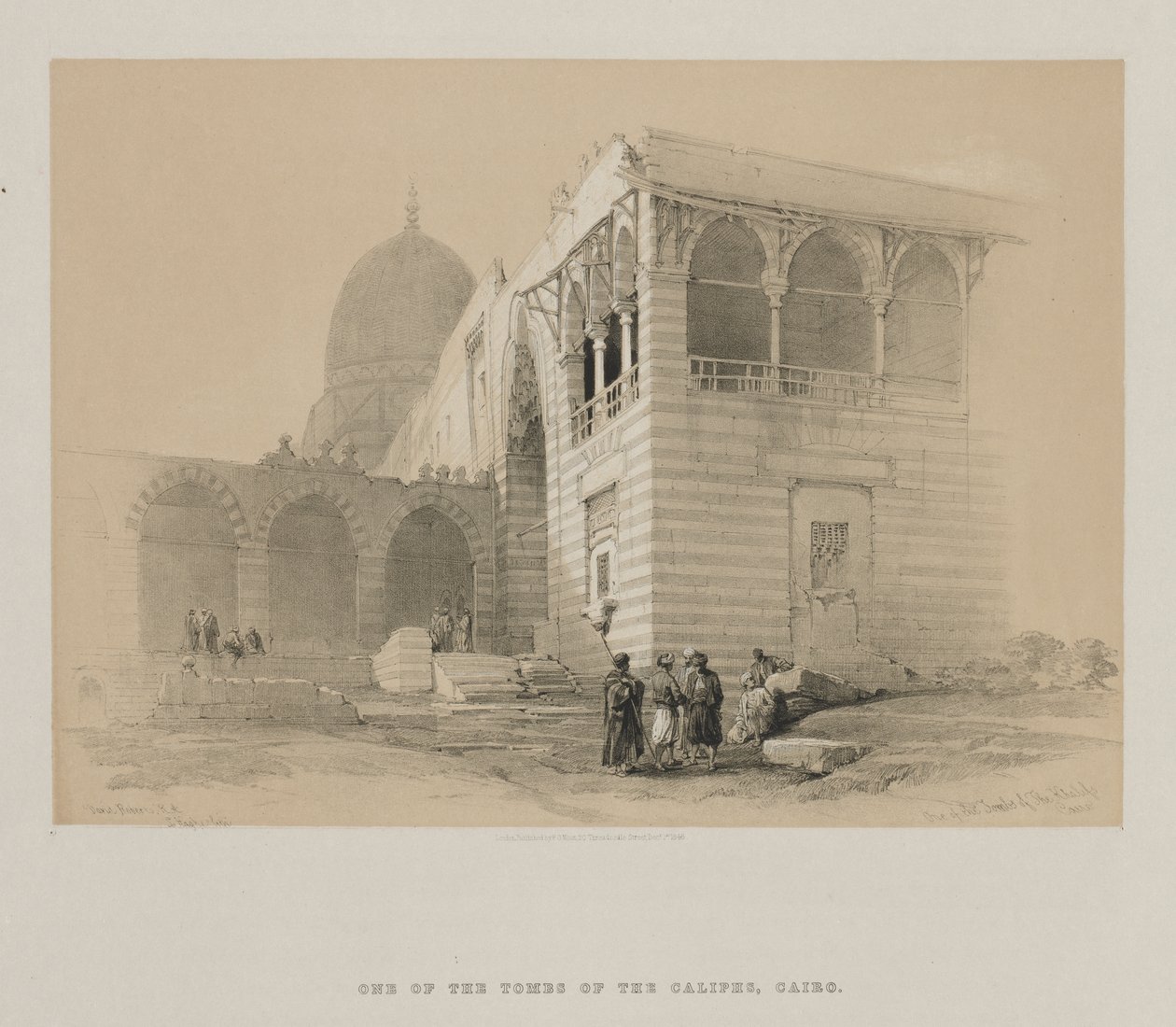 Egypt og Nubia, bind III: En av khalifenes graver, Kairo av Louis Haghe