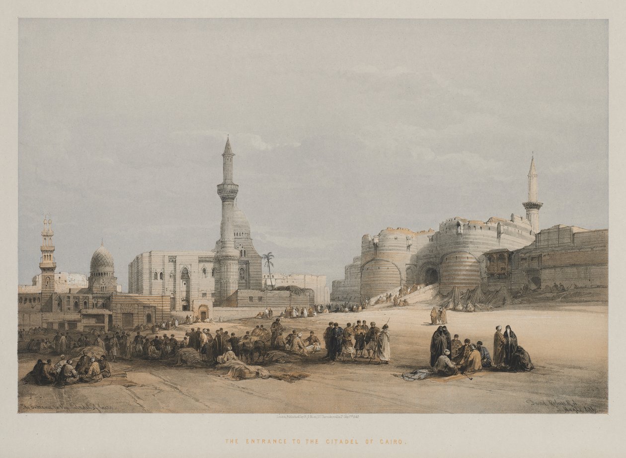 Egypt og Nubia, bind III: Inngangen til citadellet i Kairo, 1849. av Louis Haghe