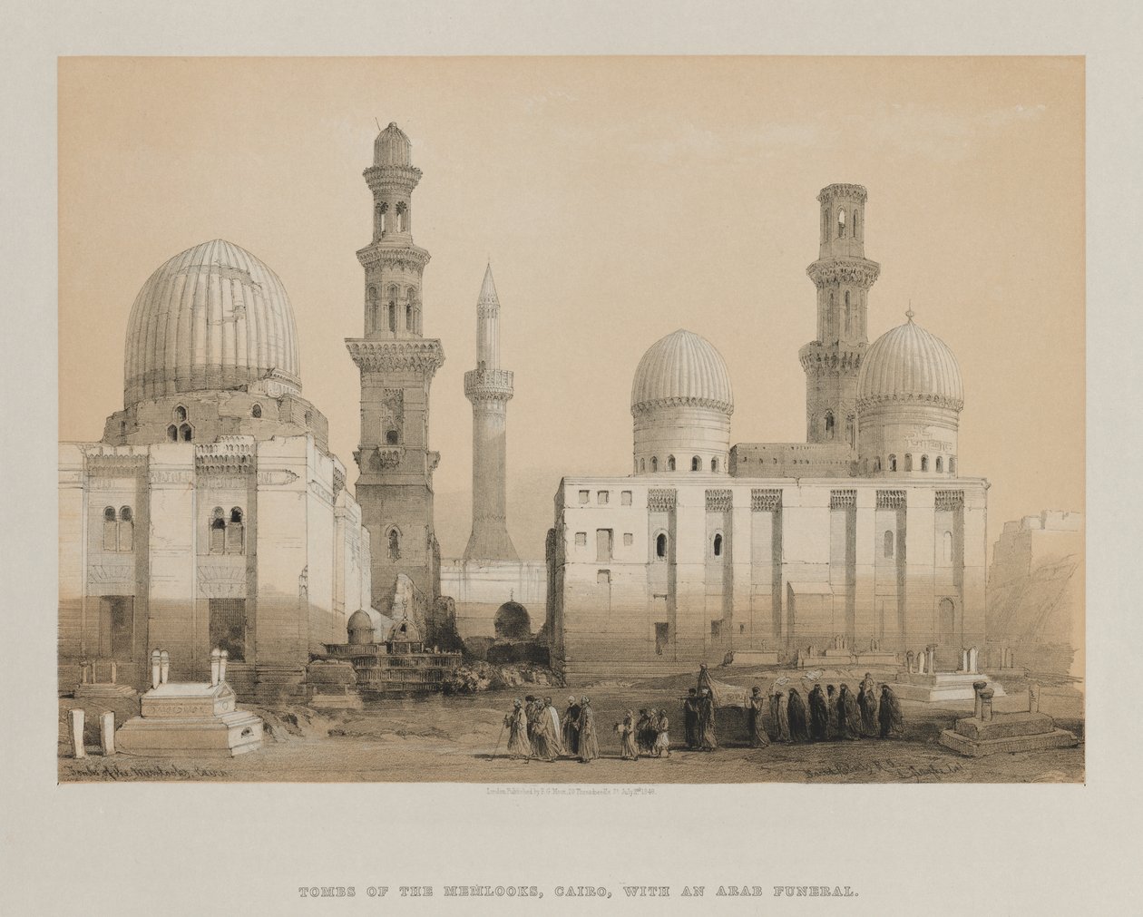 Egypt og Nubia, bind III: Tomb of the Memlooks, Kairo av Louis Haghe