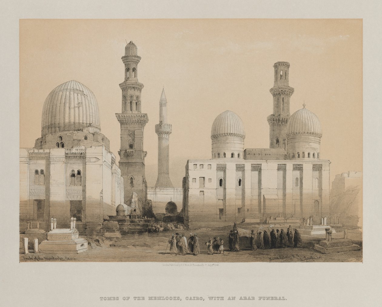 Egypt og Nubia, bind III: Tomb of the Memlooks, Kairo, 1849. av Louis Haghe