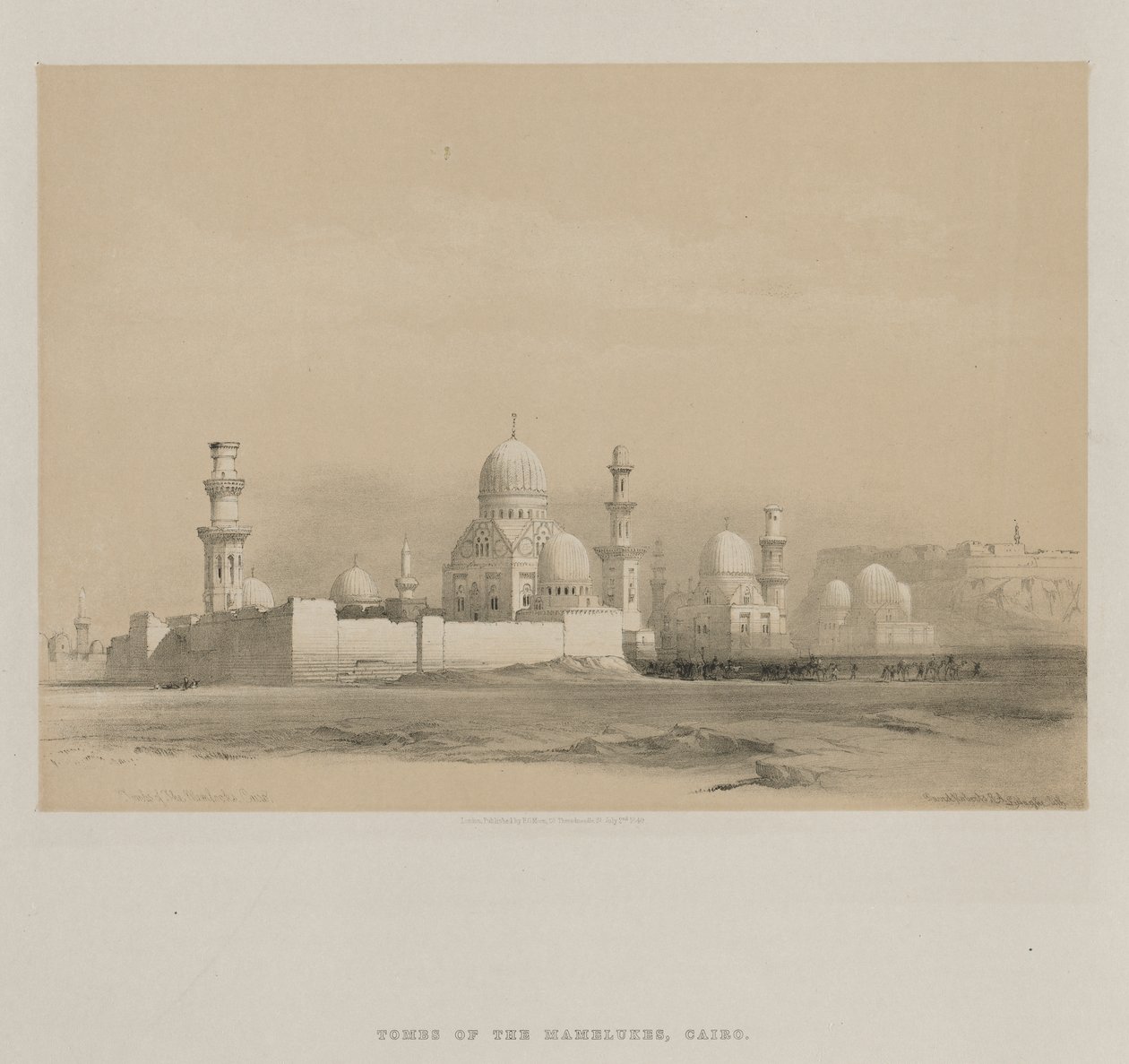 Egypt og Nubia, bind III: Tombs of the Memlooks, Kairo av Louis Haghe