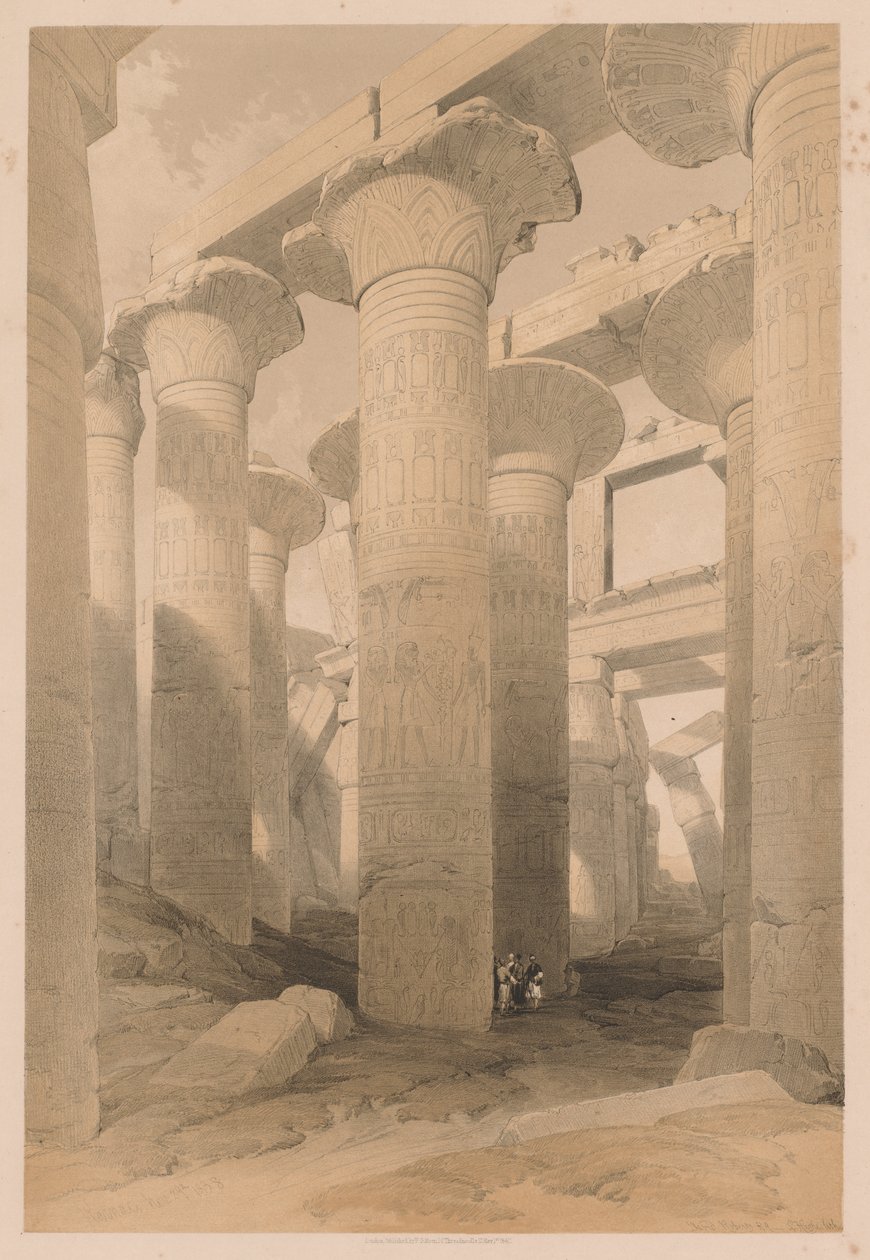 Egypt og Nubia: bind II - nr. 14, Karnak av Louis Haghe