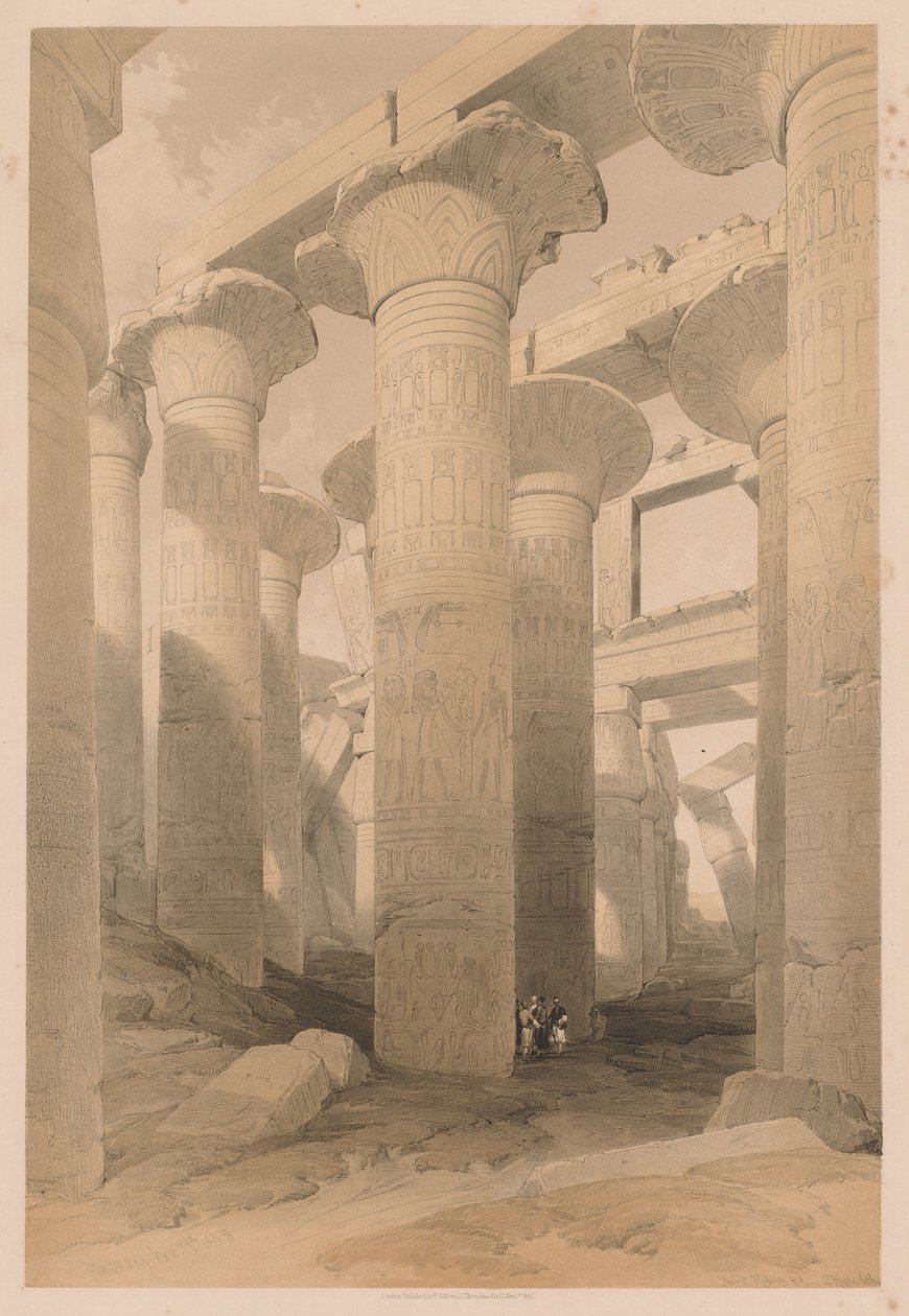 Egypt og Nubia: bind II - nr. 14, Karnak, 1838. av Louis Haghe