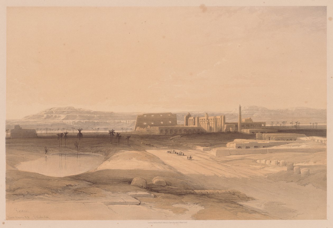 Egypt og Nubia: bind II - nr. 32, Karnak, 1838. av Louis Haghe