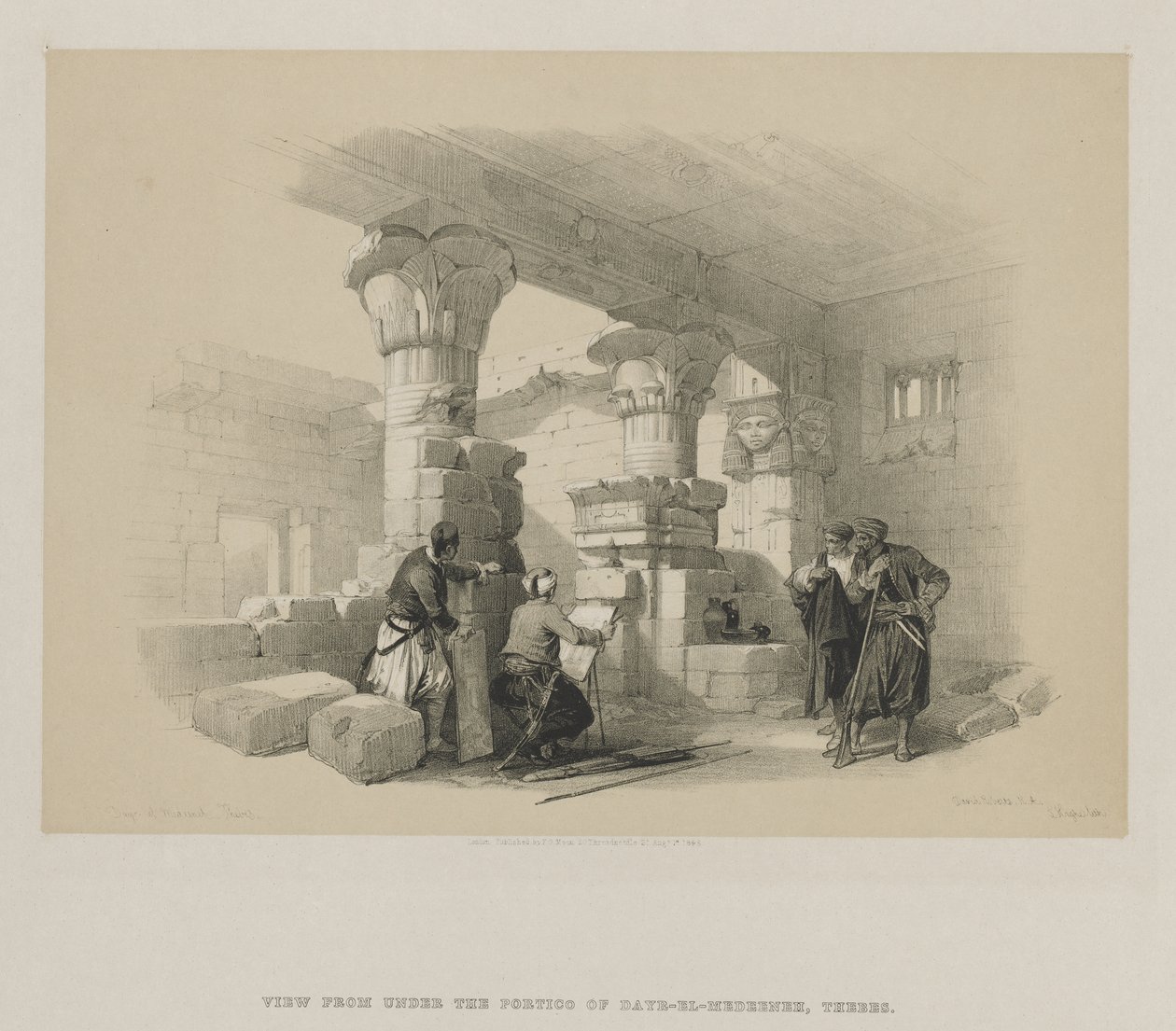 Egypt og Nubia, bind II: Dayr-El-Medeeneh, Theben av Louis Haghe