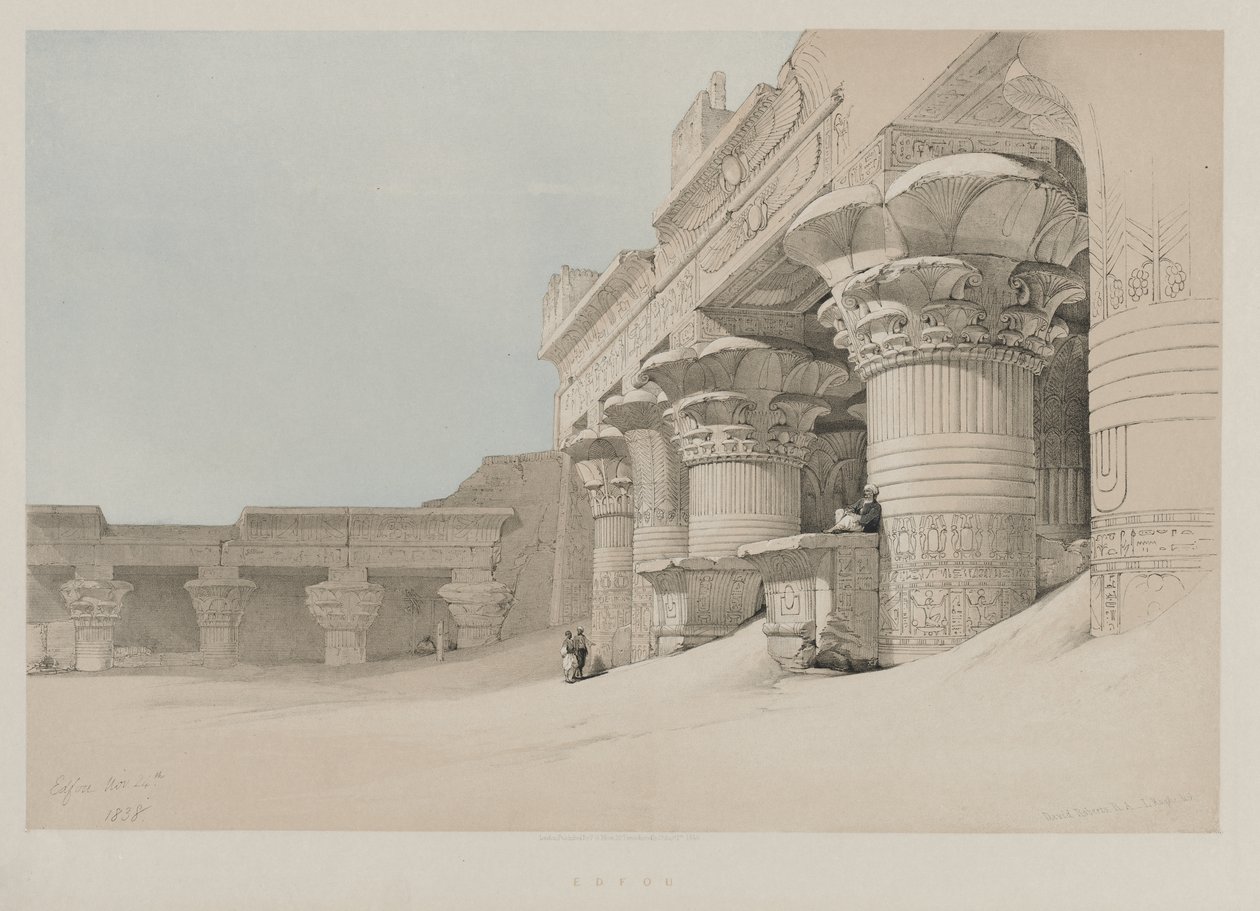 Egypt og Nubia, bind II: Edfou av Louis Haghe
