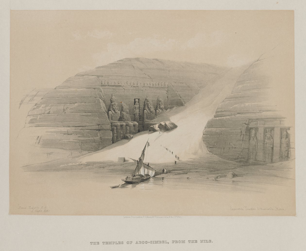 Egypt og Nubia, bind II: Utgravde templer i Abu Simbel, Nubia av Louis Haghe