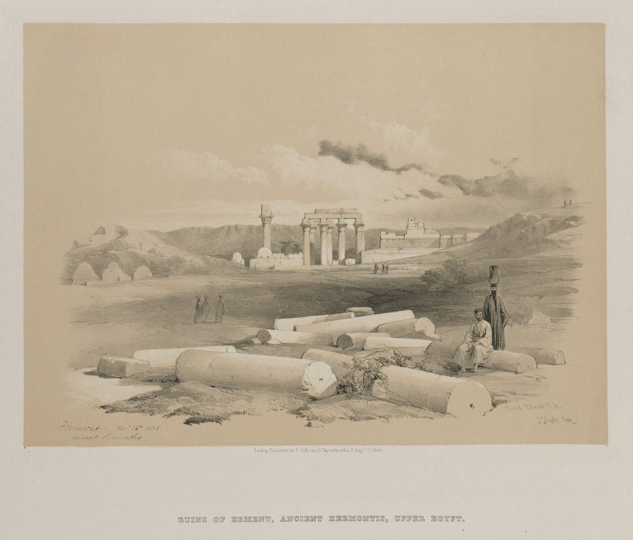 Egypt og Nubia, bind II: Hermont, Ancient Hermonthis av Louis Haghe