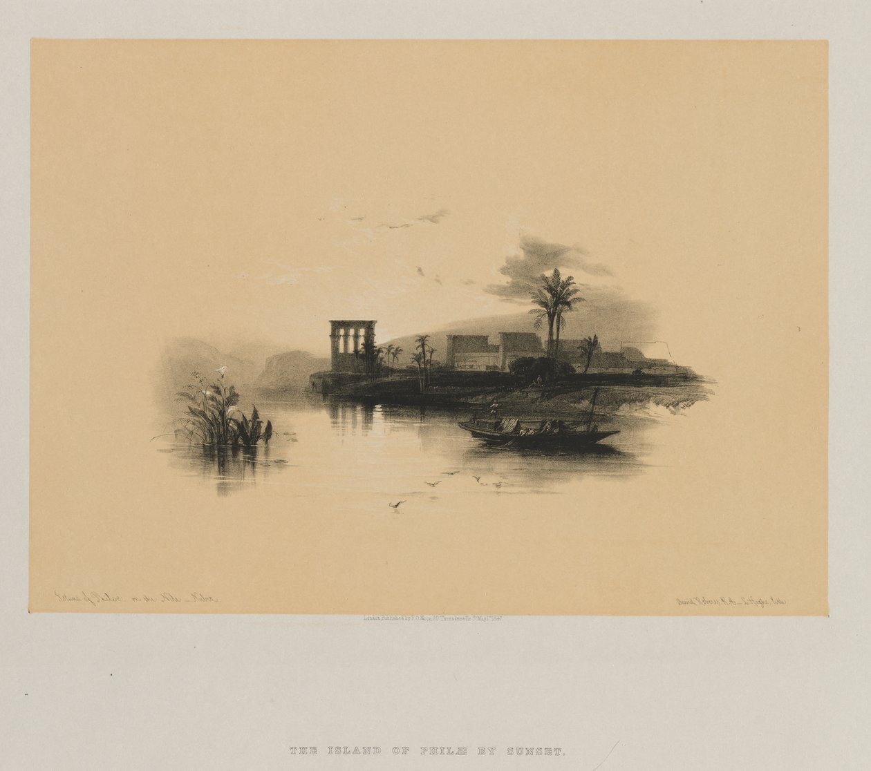 Egypt og Nubia, bind II: Island of Philae, on the Nile, Nubia av Louis Haghe