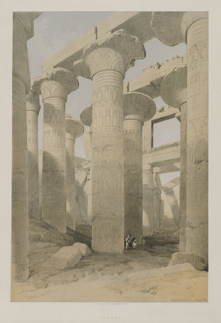 Egypt og Nubia, bind II: Karnac, 1847. av Louis Haghe