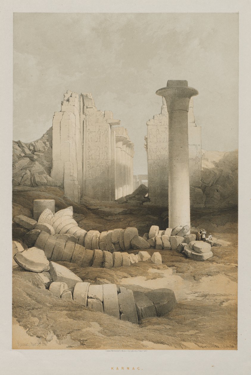 Egypt og Nubia, bind II: Karnak av Louis Haghe