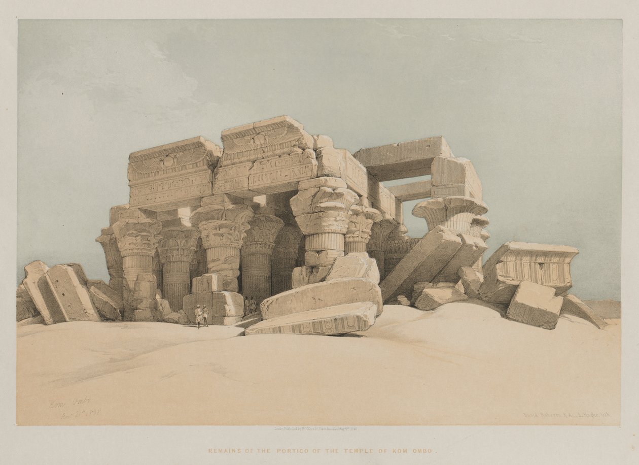 Egypt og Nubia, bind II: Kom-Ombo, 1846. av Louis Haghe