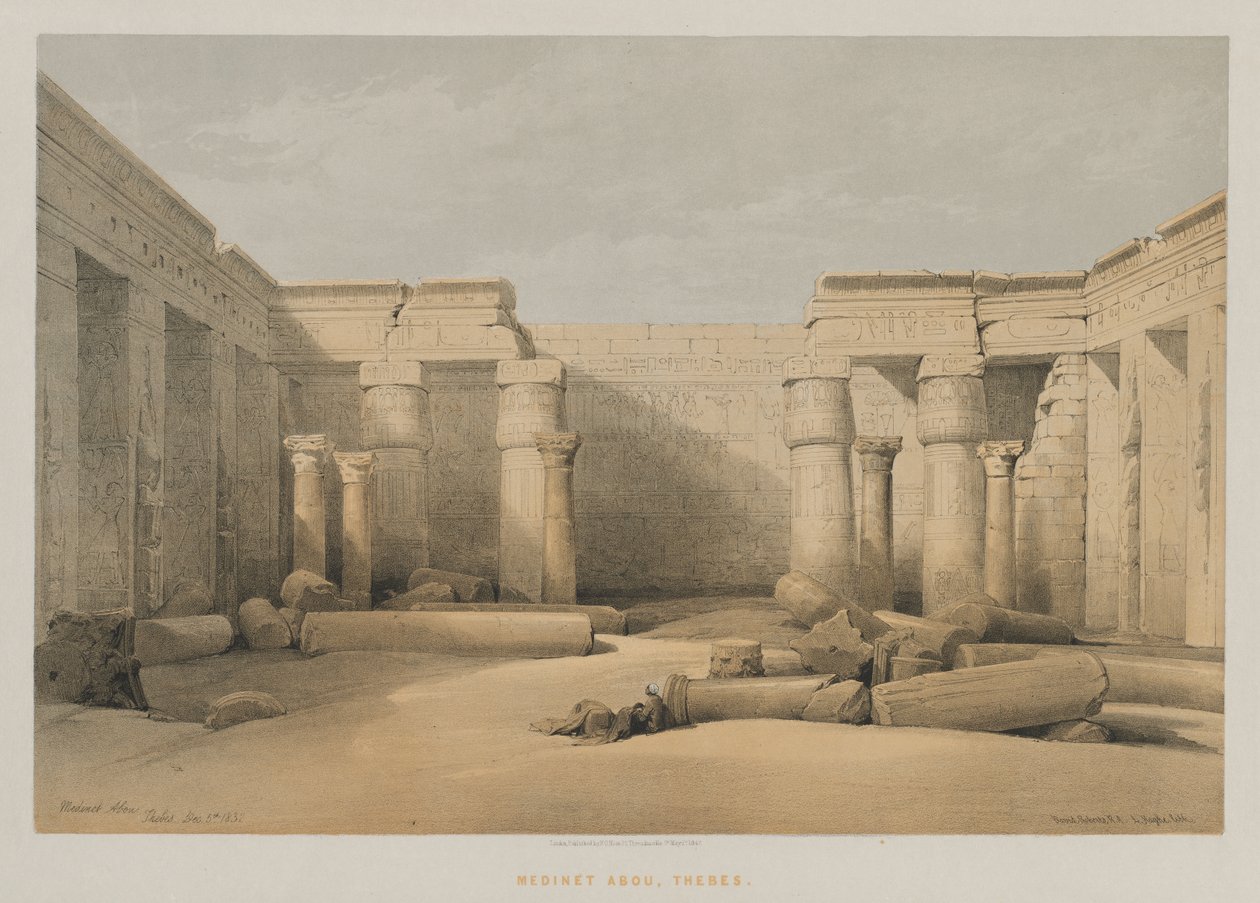 Egypt og Nubia, bind II: Medinet Abou, Theben av Louis Haghe