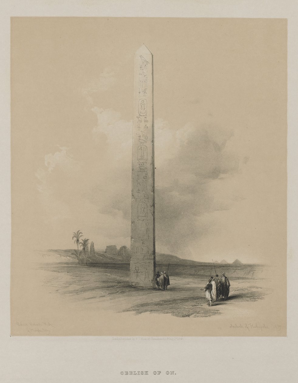 Egypt og Nubia, bind II: Obelisk of Heliopolis, 1848. av Louis Haghe