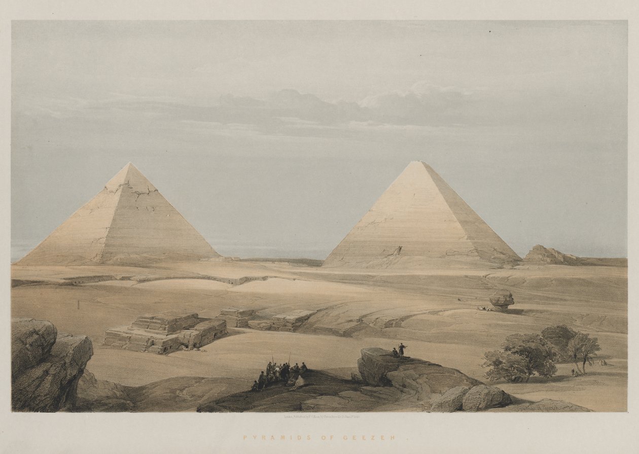 Egypt og Nubia, bind II: Pyramids of Geezeh, 1848. av Louis Haghe