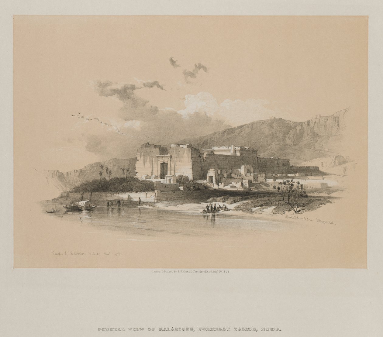 Egypt og Nubia, bind II: Temple of Kababshe, Nubia av Louis Haghe
