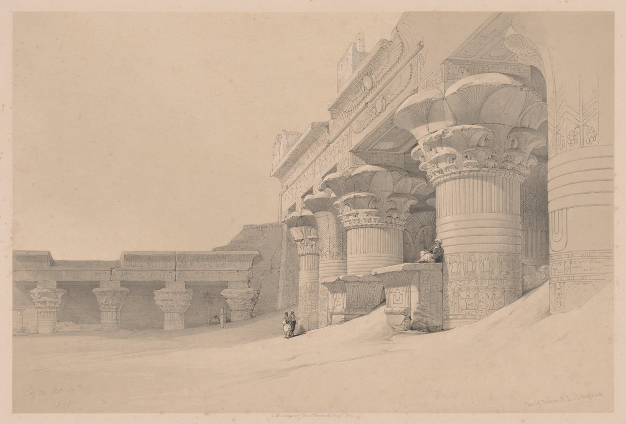 Egypt og Nubia: bind I - nr. 10, Edfou av Louis Haghe