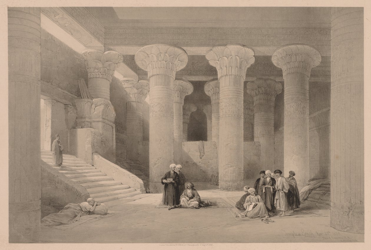 Egypt og Nubia: bind I - nr. 24, tempel i Esneh av Louis Haghe