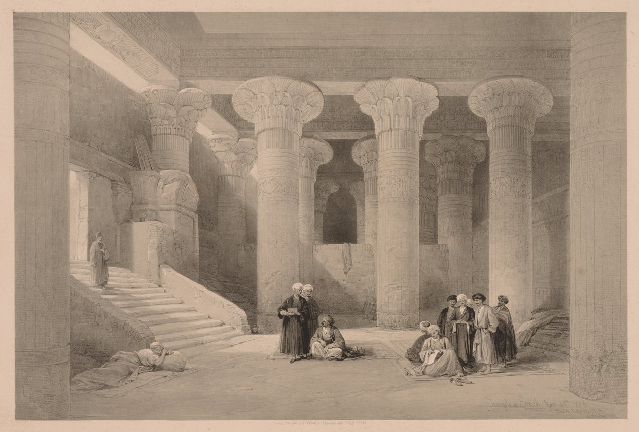 Egypt og Nubia: Bind I - nr. 24, Temple at Esneh, 1838. av Louis Haghe