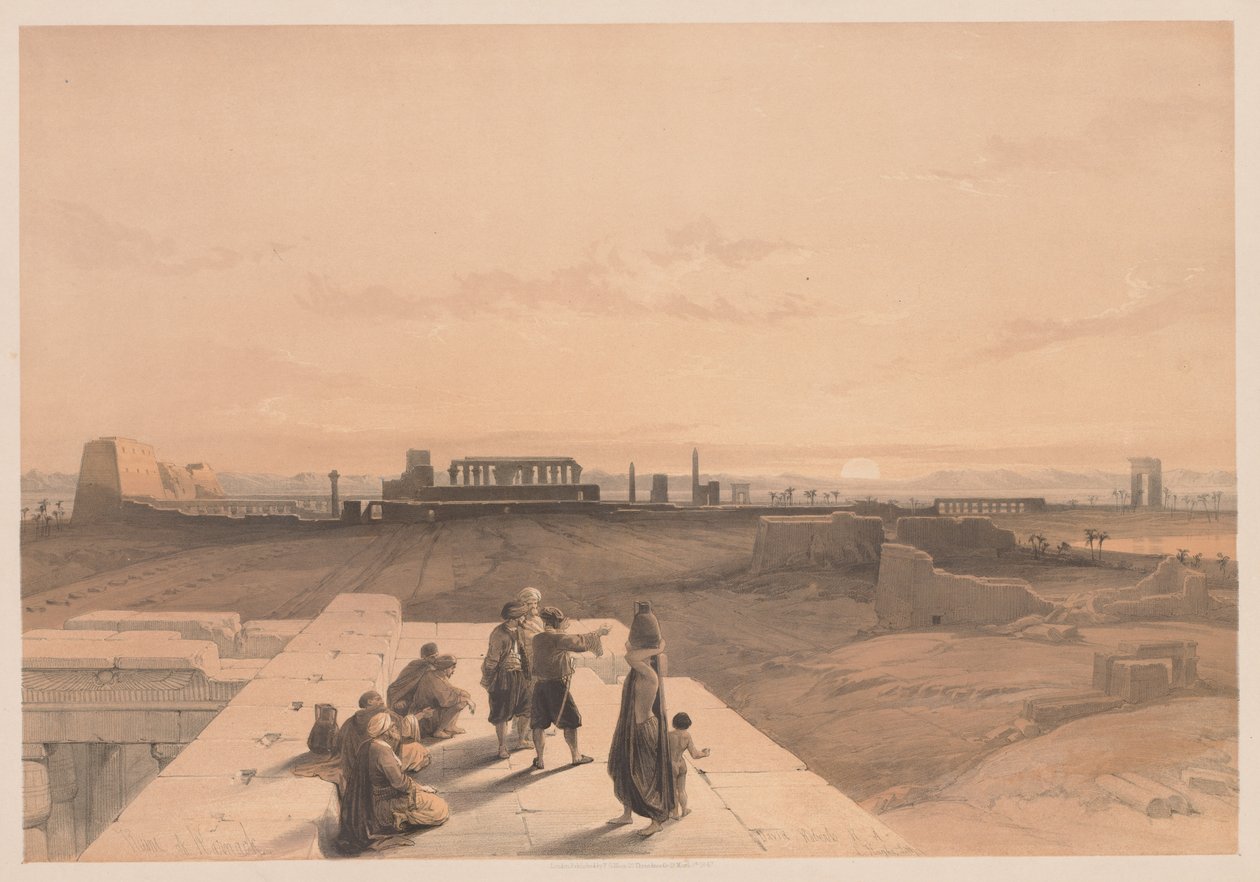 Egypt og Nubia: bind I - nr. 38, ruinene av Karnak, 1838. av Louis Haghe