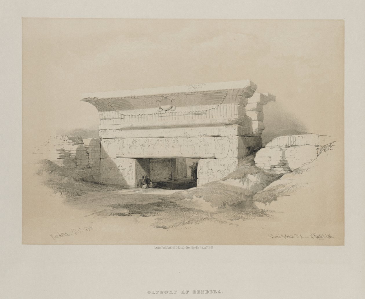 Egypt og Nubia, bind I: Dendera, 1847. av Louis Haghe