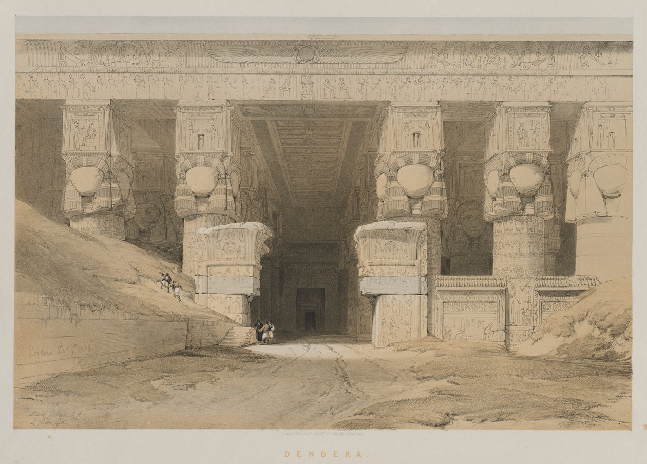 Egypt og Nubia, bind I: Dendera, 1847. av Louis Haghe