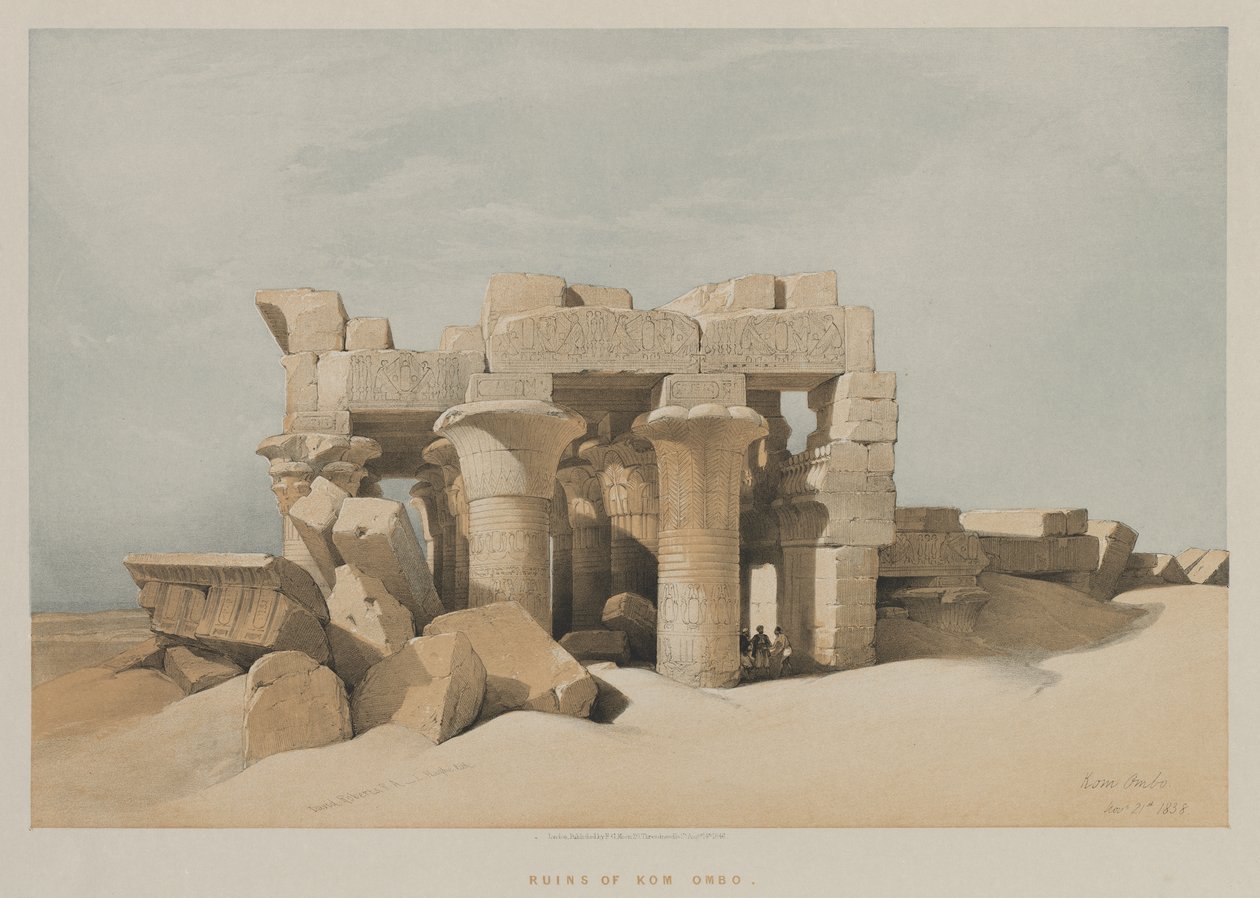 Egypt og Nubia, bind I: Kom-Ombo av Louis Haghe