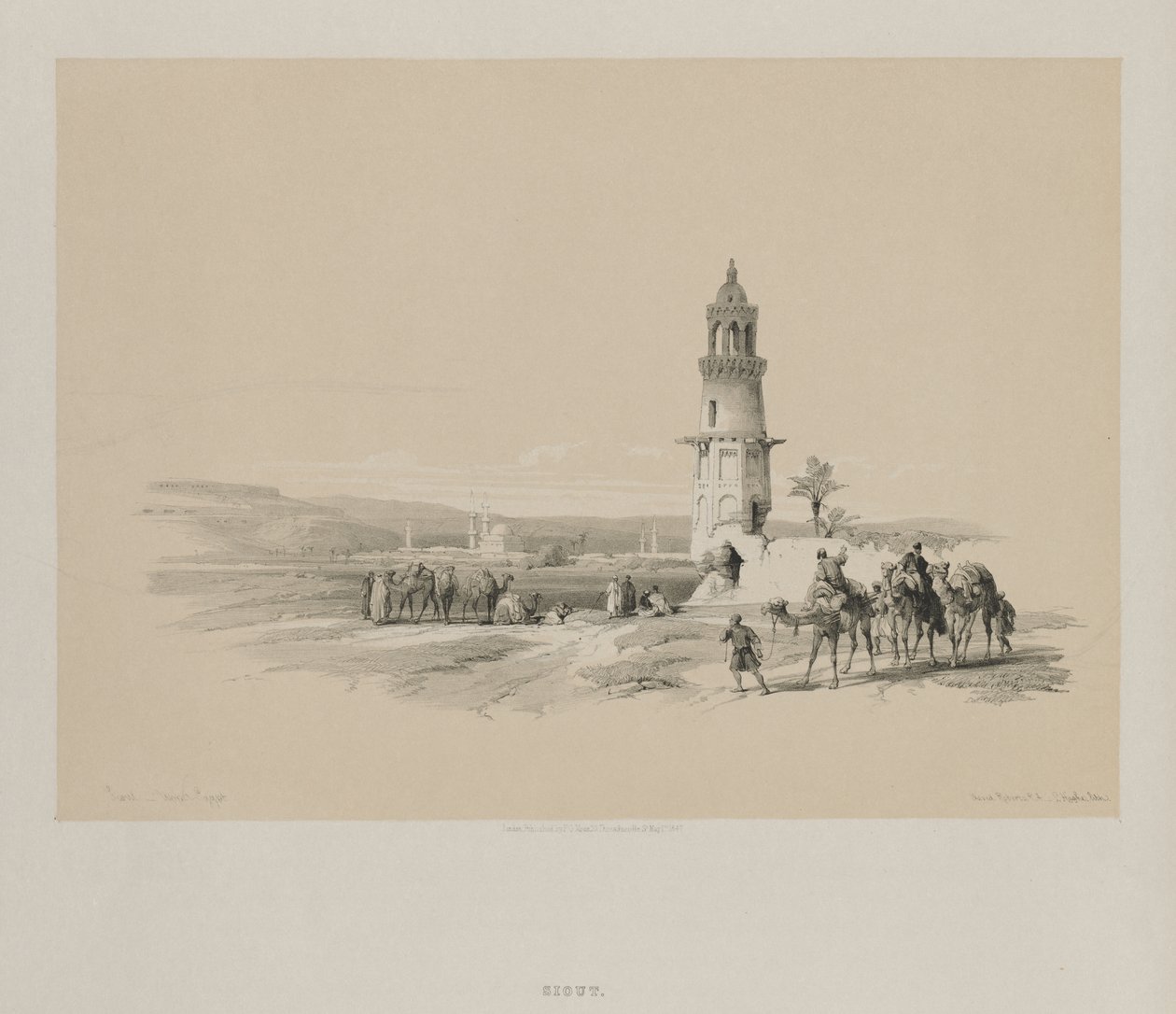 Egypt og Nubia, bind I: Siout - Øvre Egypt av Louis Haghe