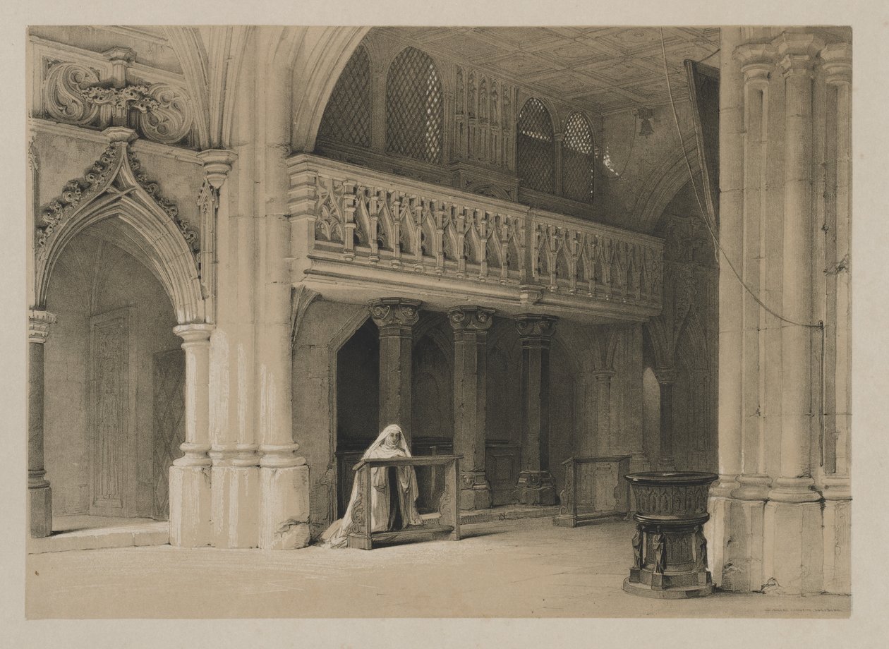 Skisser i Belgia og Tyskland, bind I: Nönnberg Convent, Salzburg, 1840. av Louis Haghe