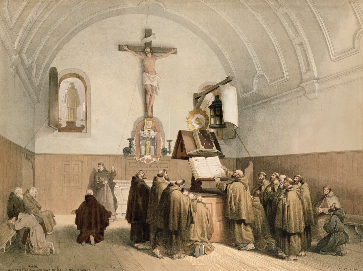 Klokkeren ved Capucines Oratory, Brugge av Louis Haghe