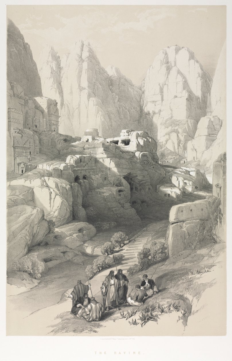 Det hellige land, Syria, Idumea, Arabia, Egypt og Nubia: Petra av Louis Haghe