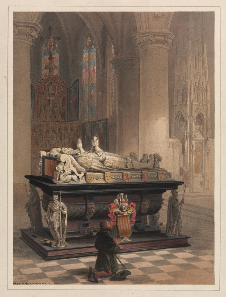 Graven til De Merodes familie, Gheel av Louis Haghe