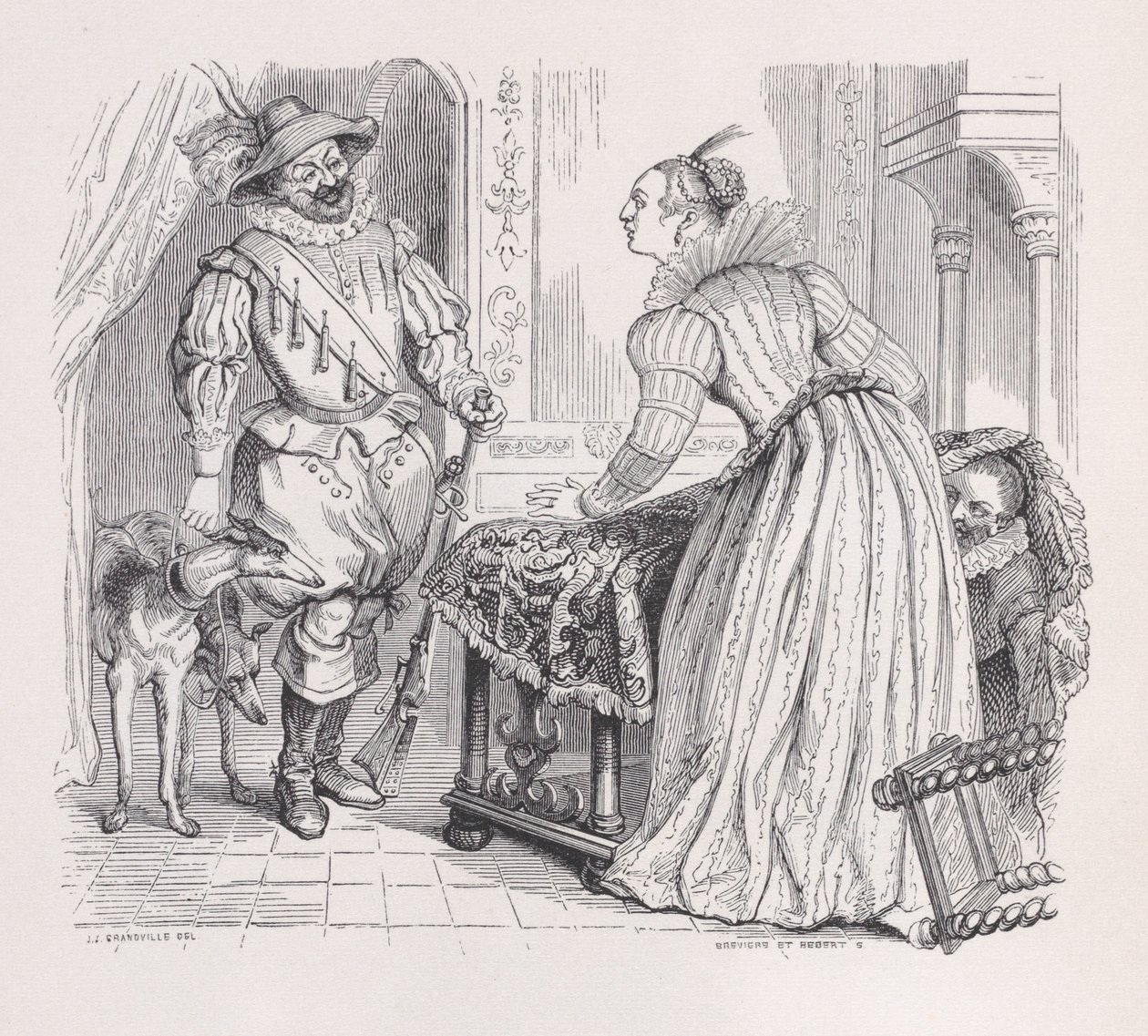 Jakten fra Bérangers komplette verk, 1836. Skapere: Louis-Henri Brevière, Cesar-Auguste Hebert. av Louis Henri Brevière, Cesar Auguste Hebert