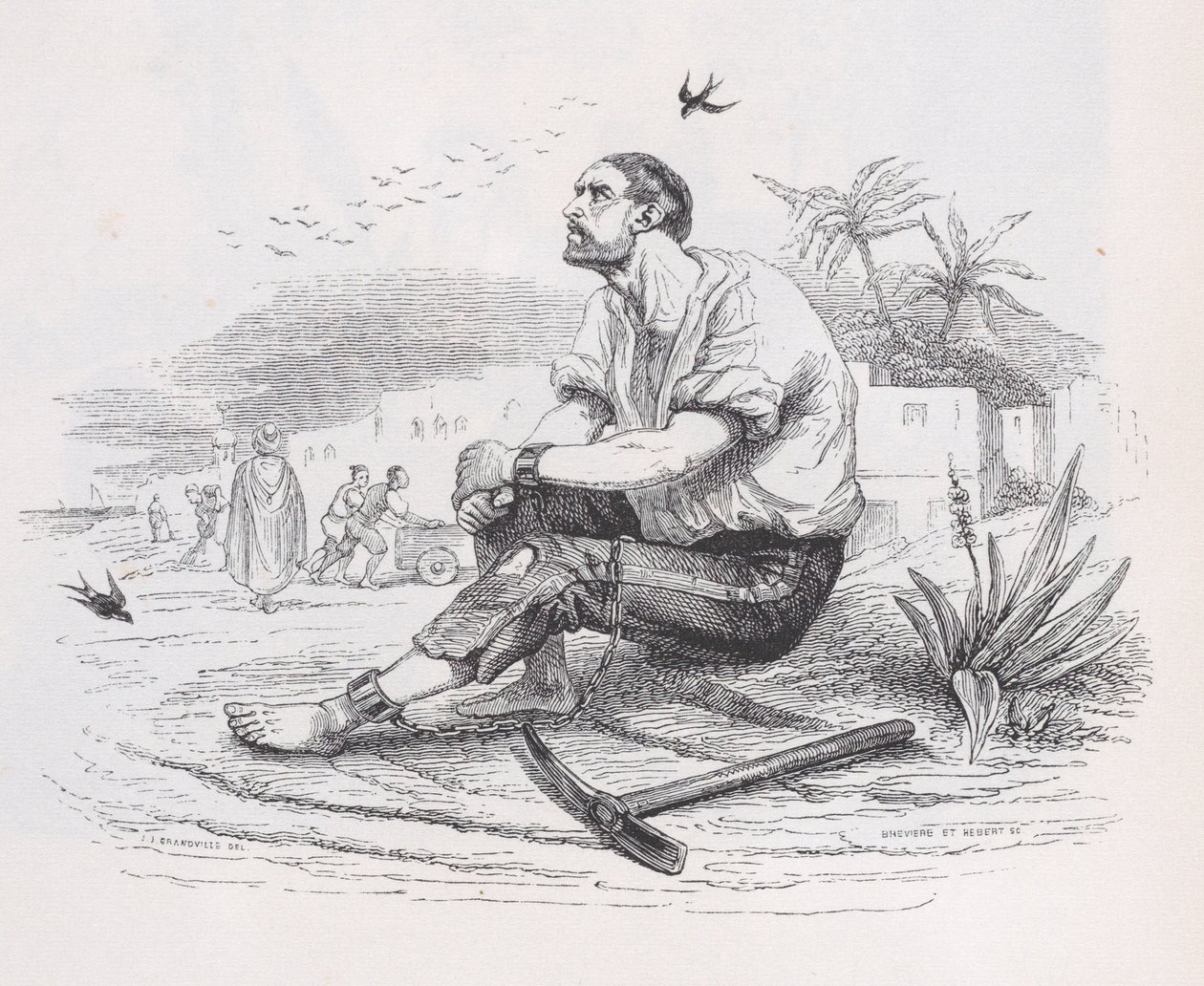 Svalene fra The Complete Works of Béranger, 1836. Skapere: Louis-Henri Brevière, Cesar-Auguste Hebert. av Louis Henri Brevière, Cesar Auguste Hebert