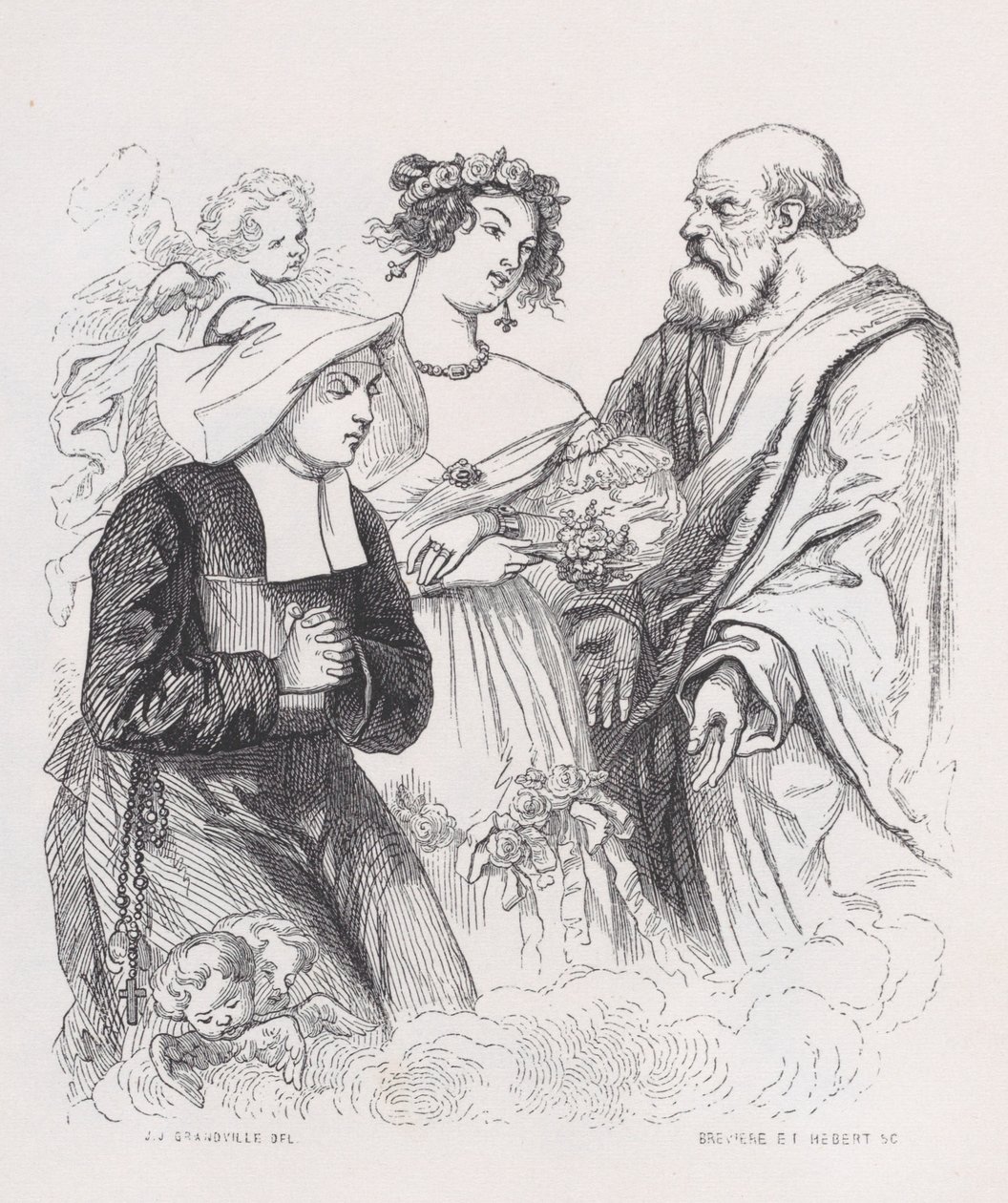 The Two Sisters of Charity fra The Complete Works of Béranger, 1836. Skapere: Louis-Henri Brevière, Cesar-Auguste Hebert. av Louis Henri Brevière, Cesar Auguste Hebert