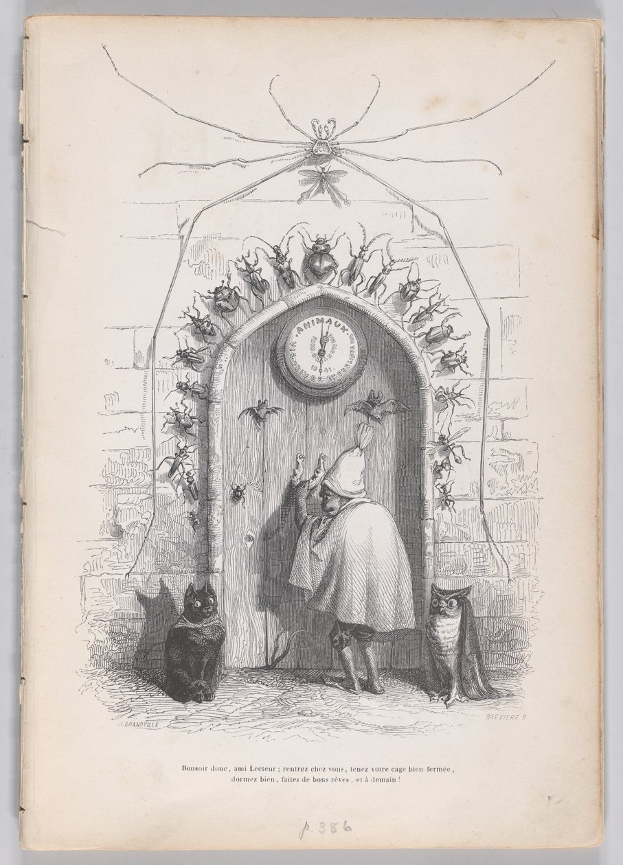 God kveld da, min venn Lektor... fra Scenes from the Private and Publique L..., ca. 1837-47. av Louis Henri Brévière