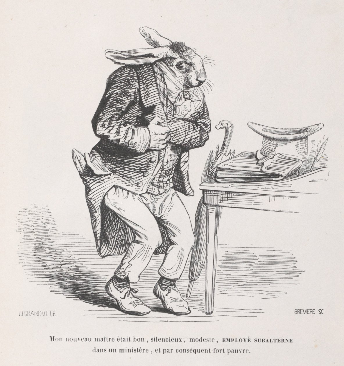 Min nye mester fra scener fra dyrenes private og offentlige liv, ca. 1837-47. av Louis Henri Brévière