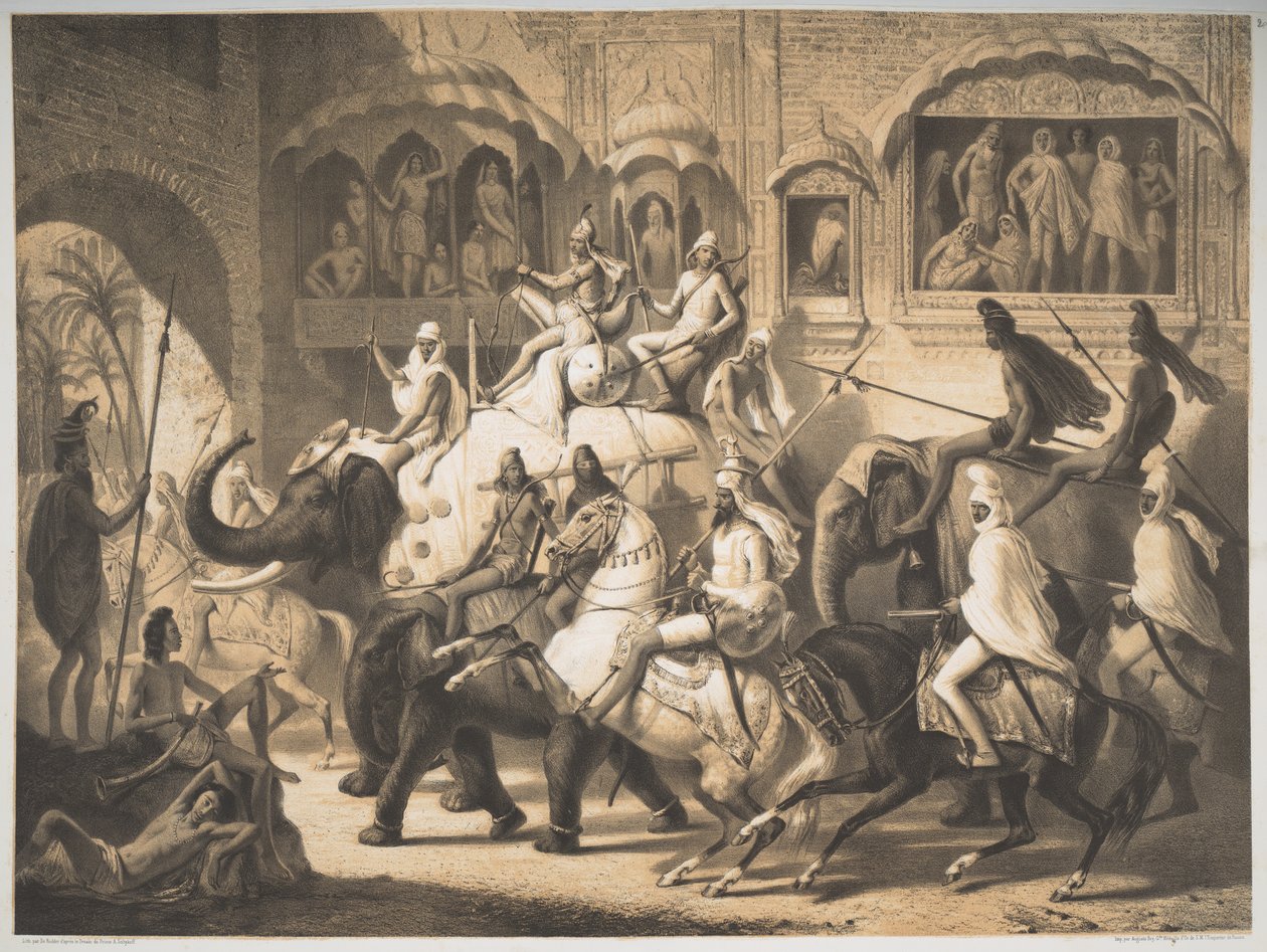 En vei i Lahore, mars 1842 av Louis Henri de Rudder