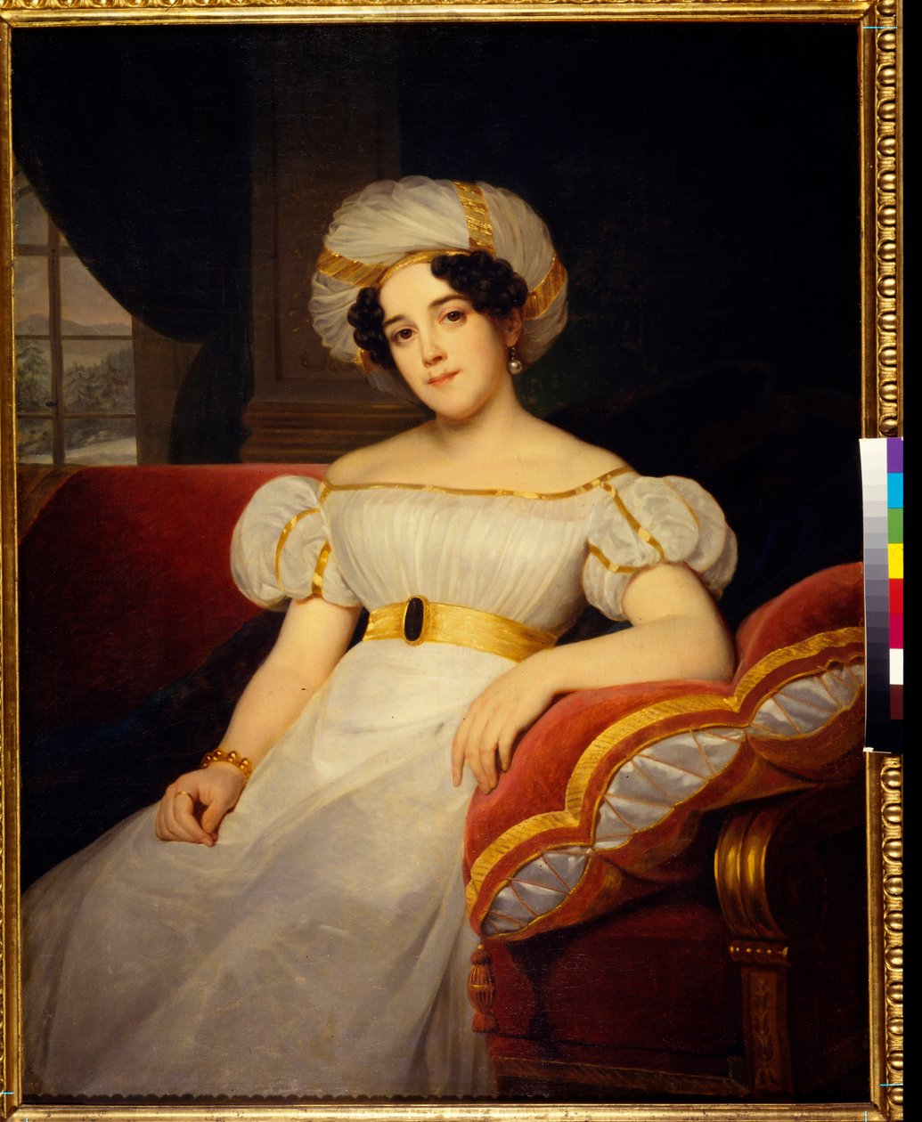 Portrett av prinsesse Natalya Stepanovna Golitsyna, født grevinne Apraksina (1794-1890). Maleri av Louis Hersent (1777-1860), olje på lerret av Louis Hersent