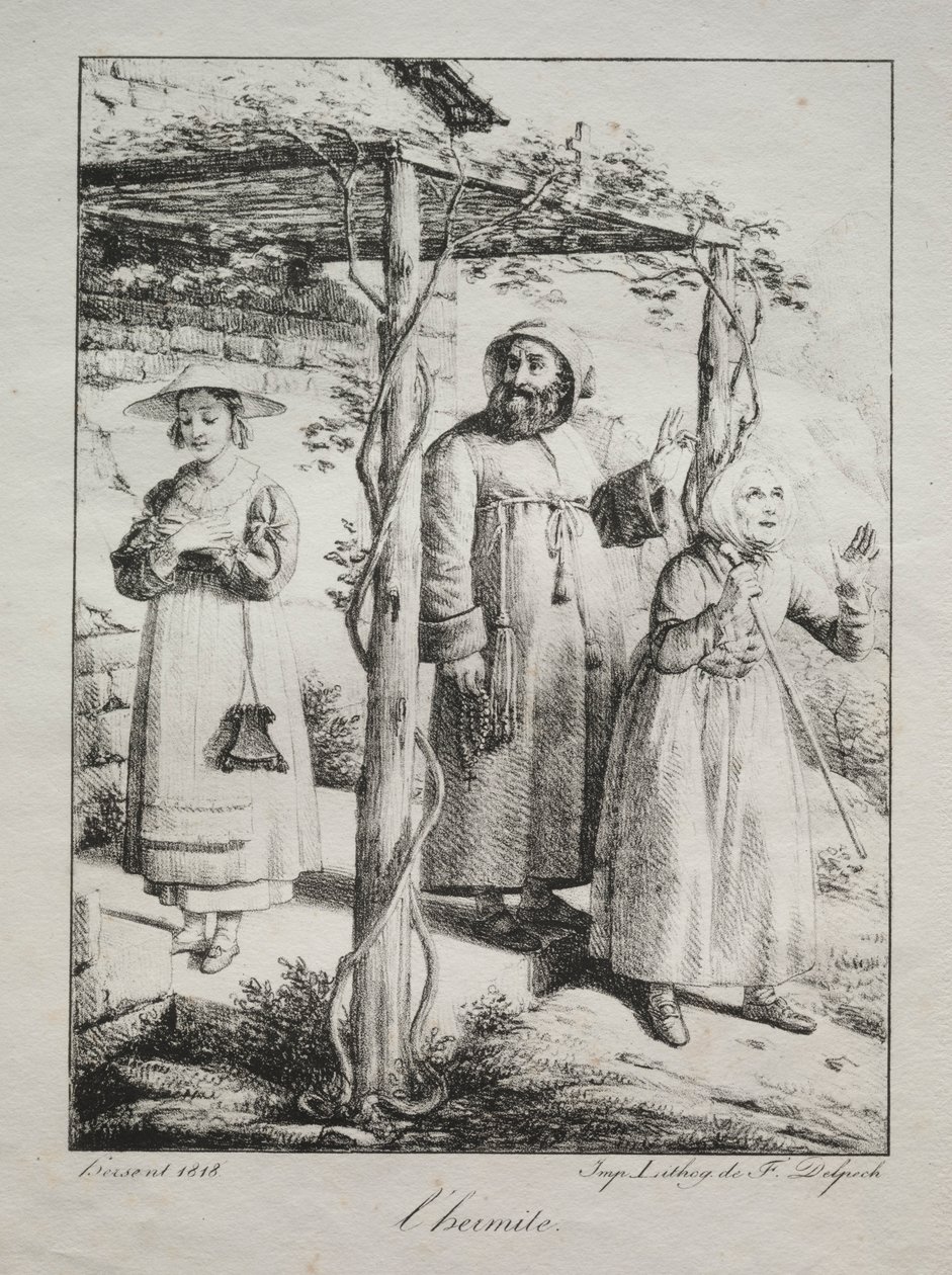 Eremitten, 1818. av Louise Marie Jeanne Hersent