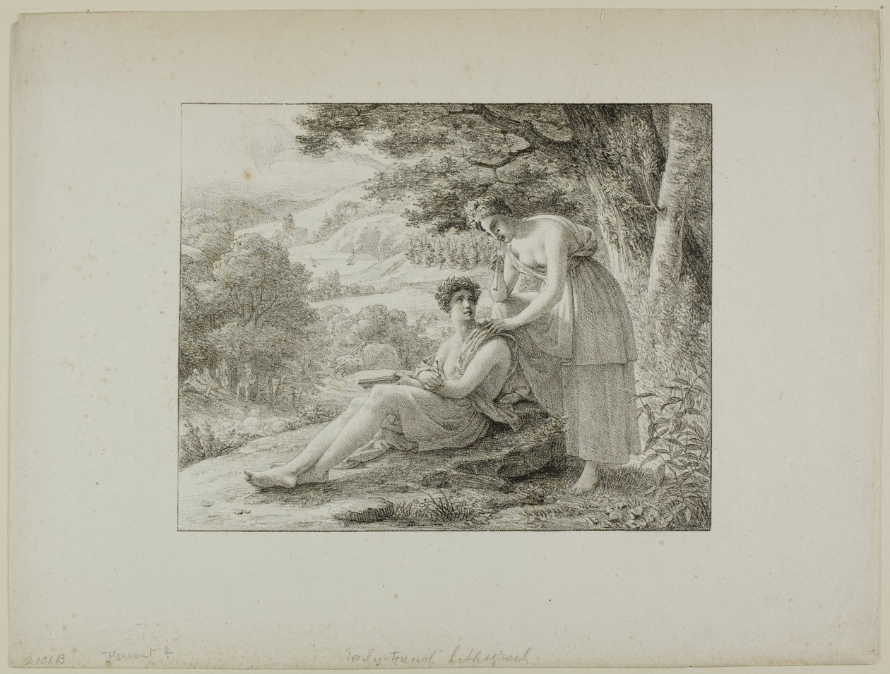 To figurer i et landskap av Louis Hersent