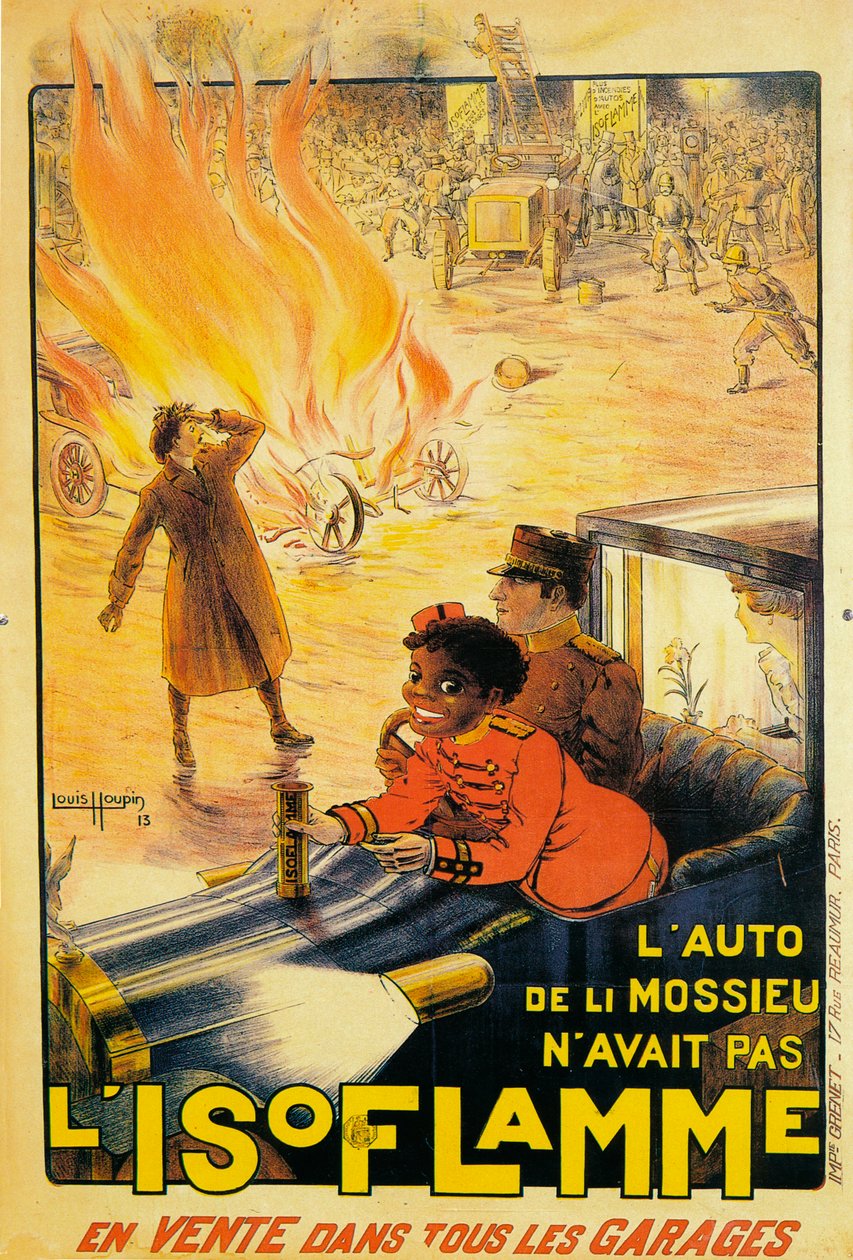 Annonse for Isoflamme brannslukningsapparater, 1913 av Louis Houpin