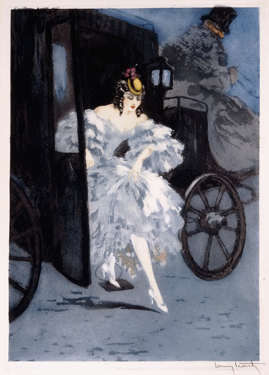 Ankomst, ca. 1941 (etsing og tørrpunkt) av Louis Icart