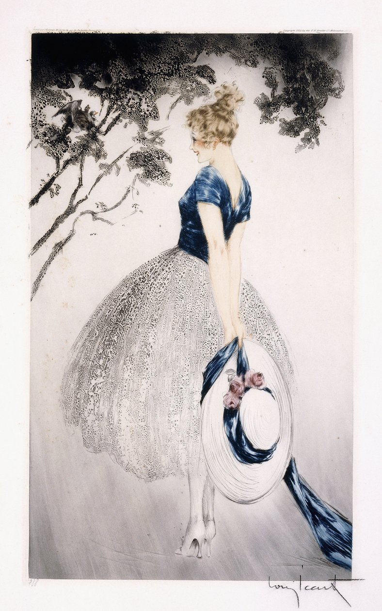 In the Nest, ca. 1922 (etsing og tørrpunkt) av Louis Icart