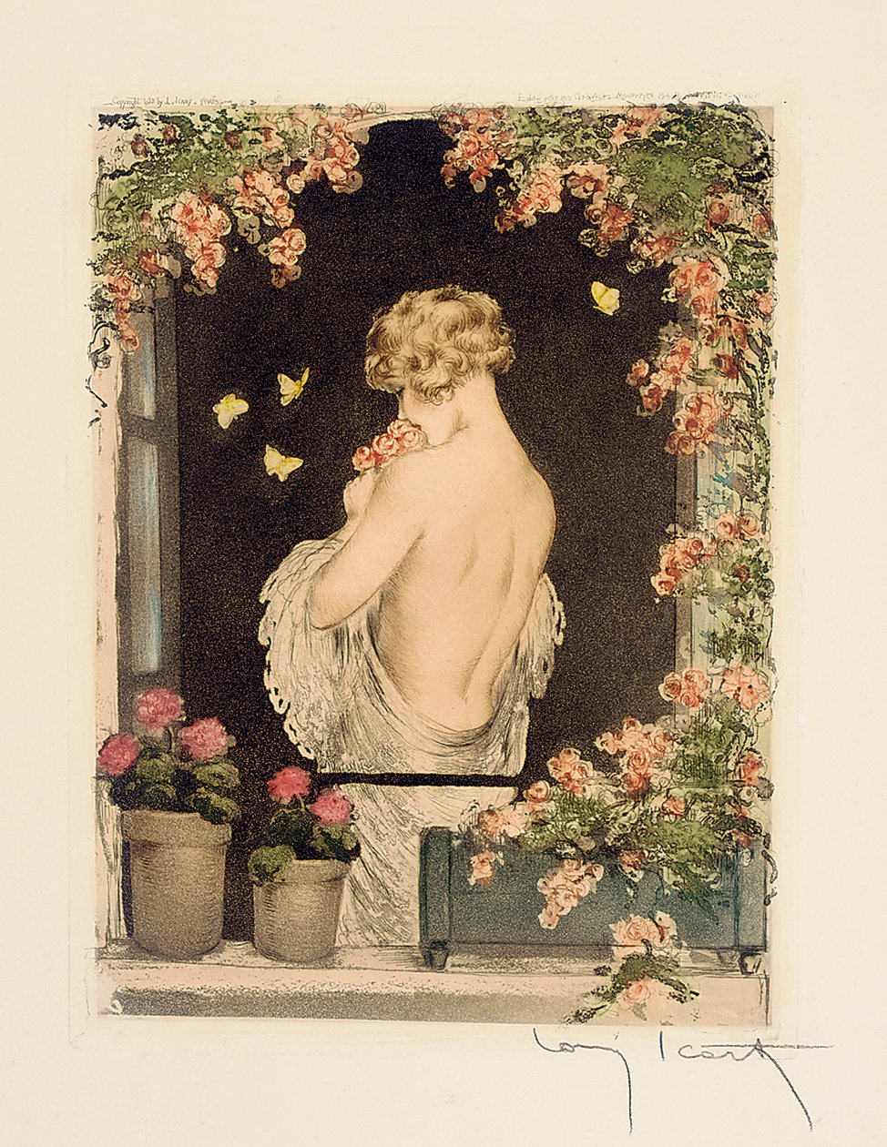 The Four Seasons: Summer, ca. 1928 (håndfarget tørrnipp og akvatint) (se også 745548-51) av Louis Icart