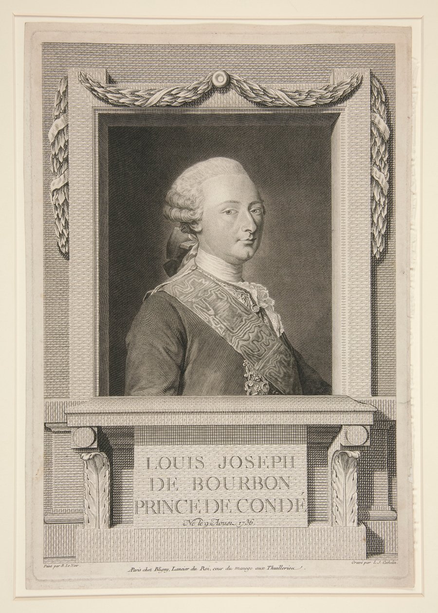 Portrett av Louis Joseph de Bourbon, Prince of Conde av Louis Jacques Cathelin