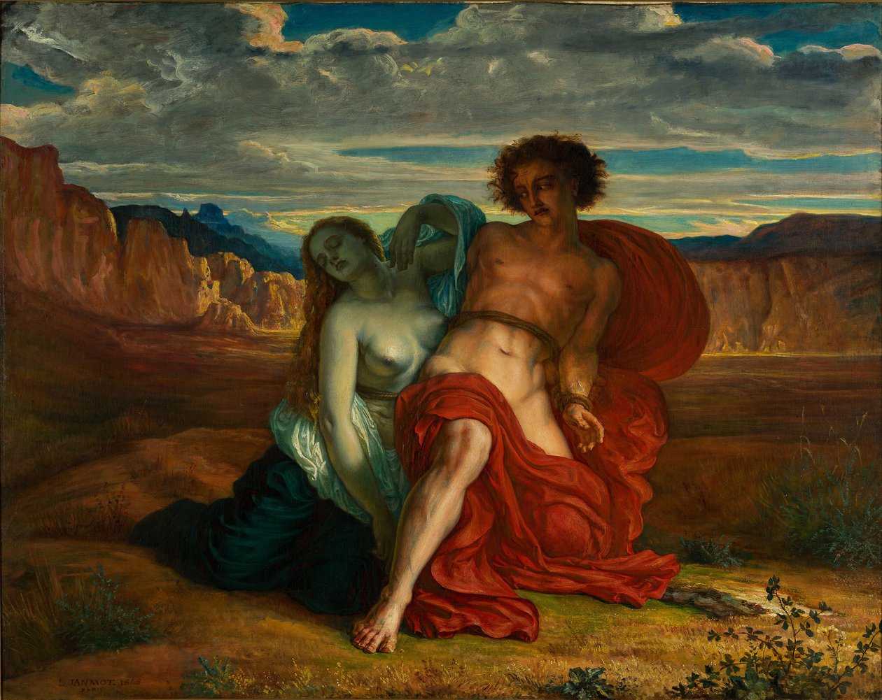 Torturen til Mezentius, 1864 av Louis Janmot