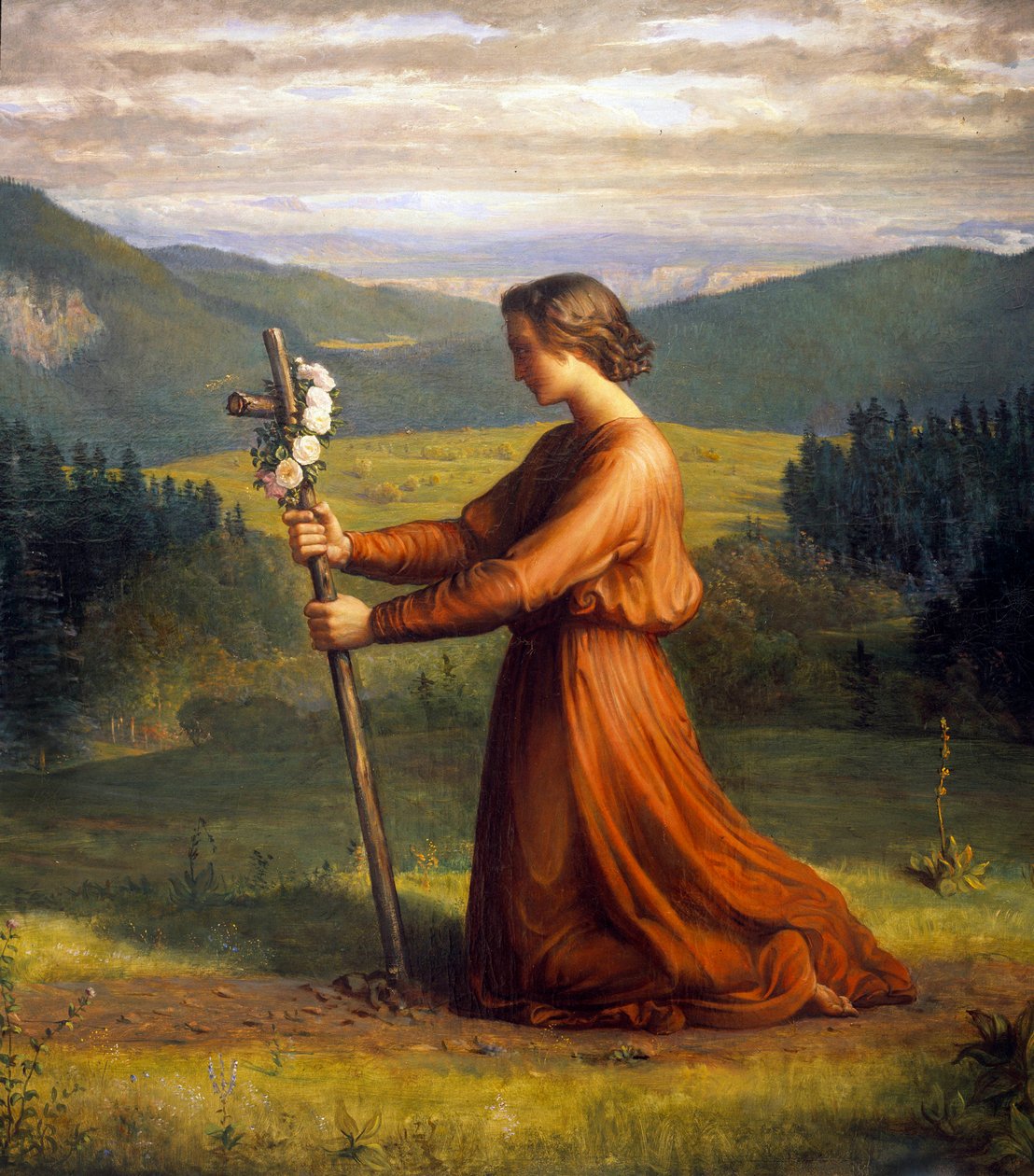 Sjelens dikt; Virkelighet. Maleri av Anne Francois Louis Janmot (1814-1892) av Louis Janmot