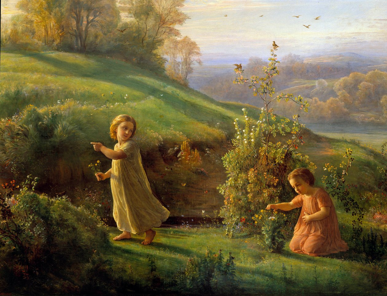 Sjelens dikt; Vår. Maleri av Anne Francois Louis Janmot (1814-1892) av Louis Janmot