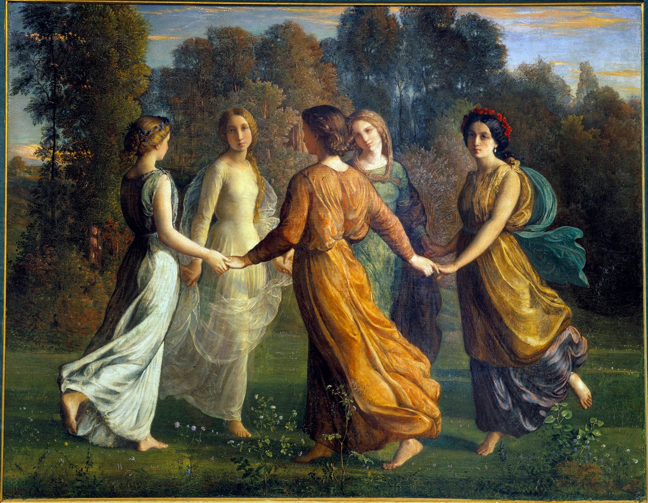Sjelens dikt; Solstråler. Maleri av Anne Francois Louis Janmot (1814-1892) av Louis Janmot